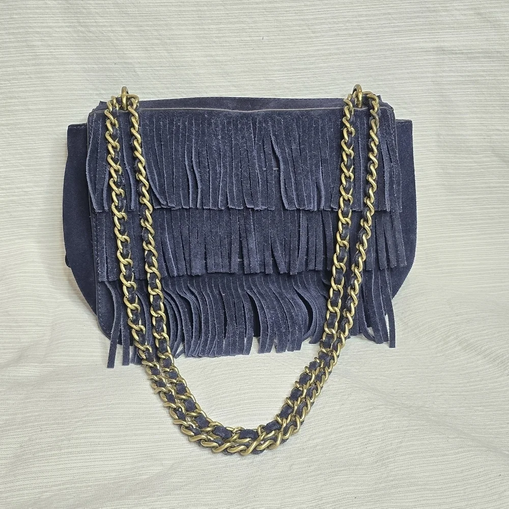Tory Burch Fringe Farrah Suede Purse